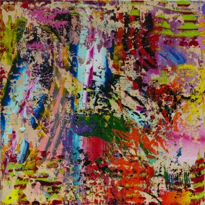 Art Lover No.126, 40x40cm, akrilne boje na platnu, 2023, Vuk Vuckovic