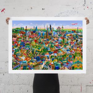 Beč, print na platnu 70x100 cm - Uzbudljivi gradovi, Vuk Vučković