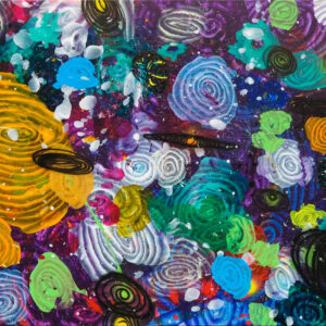 Cosmic Bang, 95 x 180 cm, akrilne boje na platnu, 2020