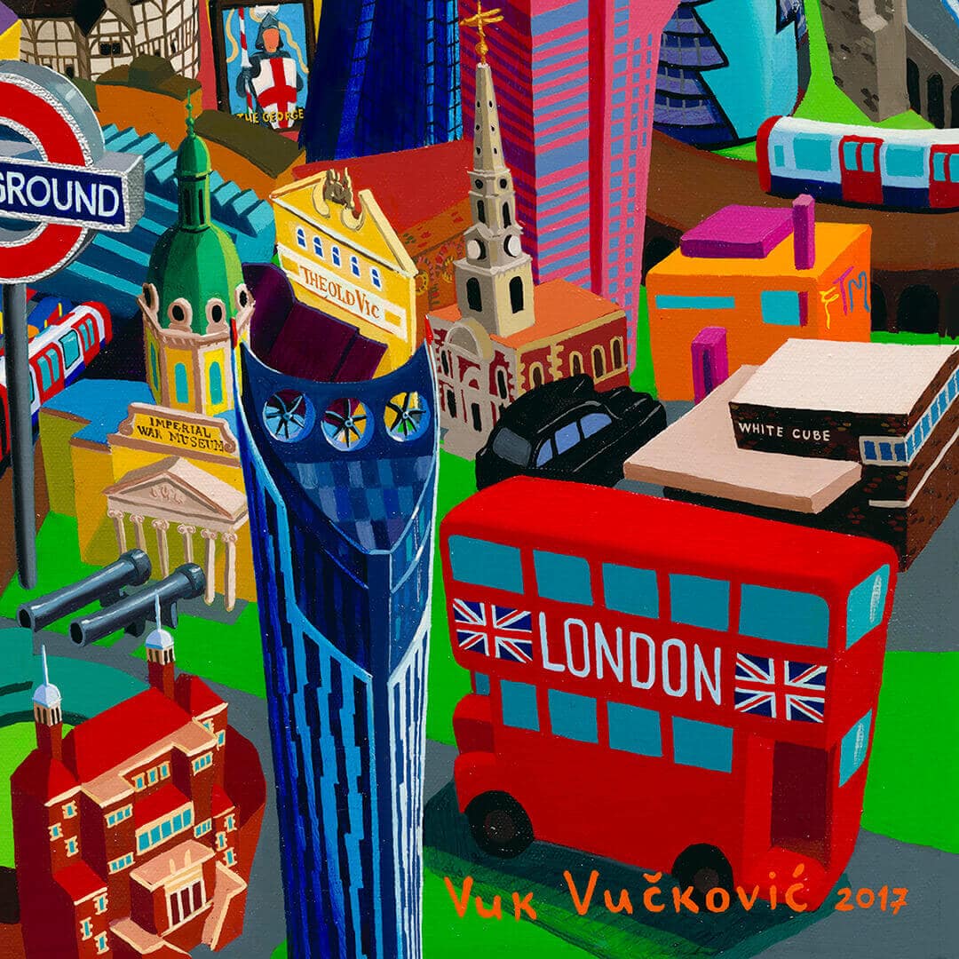 London oil on canvas 100x140cm 2017 detail 3