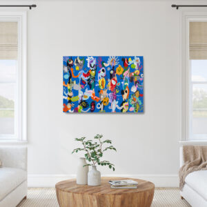 Melting Point, 70x100cm, akrilne boje na platnu, 2024