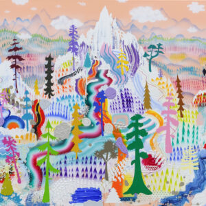 Mountains, 114x195 cm, akrilne boje na platnu