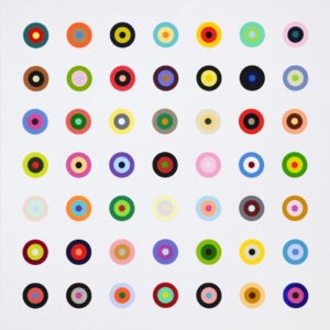 Positive Vibrations, 100x100cm, akrilne boje na platnu, 2024