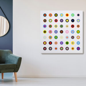 Positive Vibrations, 100x100cm, akrilne boje na platnu, 2024